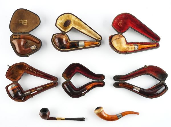 EIGHT VARIOUS SHAPED PIPES (8)