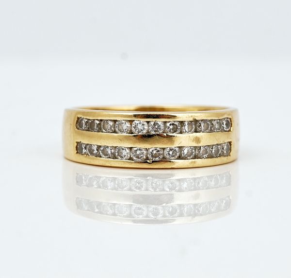 A gold and diamond ring