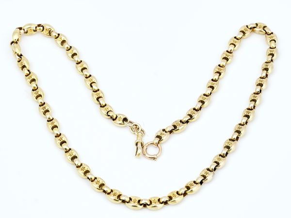 A Victorian gold watch chain