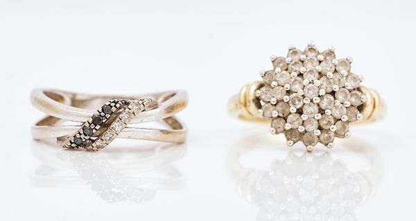 Two gold and diamond rings (2)