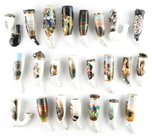 TWENTY THREE PORCELAIN PIPE BOWLS (23)