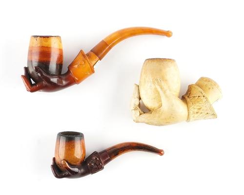 THREE MEERSCHAUM PIPES (3)