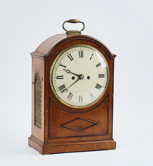 A Regency mahogany bracket clock