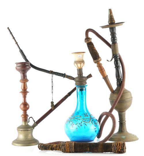 THREE VARIOUS WATER PIPES (3)