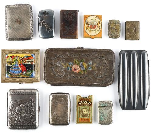 A SILVER CIGARETTE CASE (15)