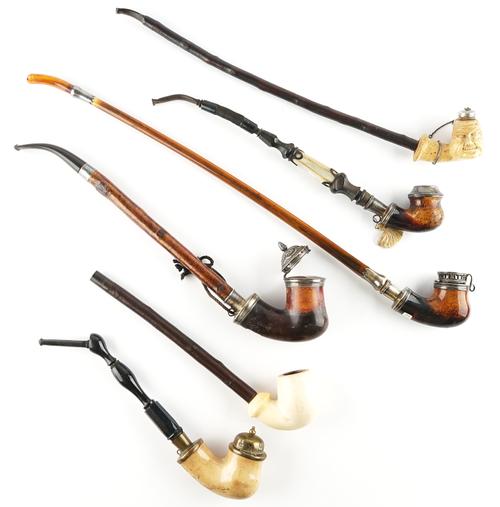 SIX MEERSCHAUM PIPES (6)