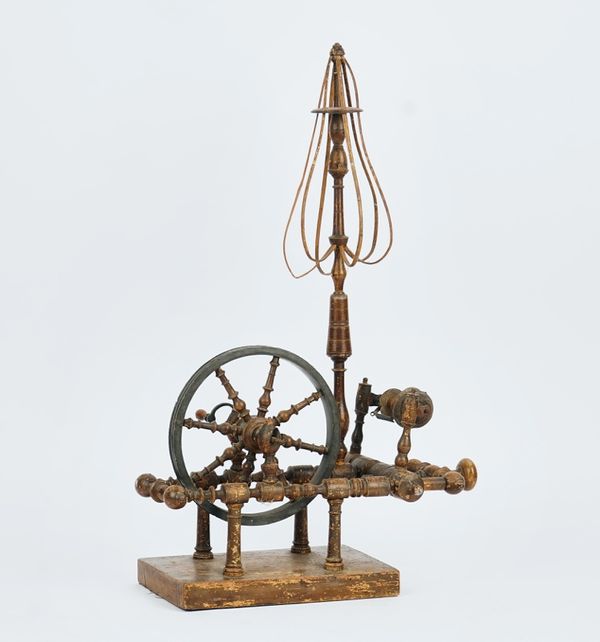 A miniature spinning wheel