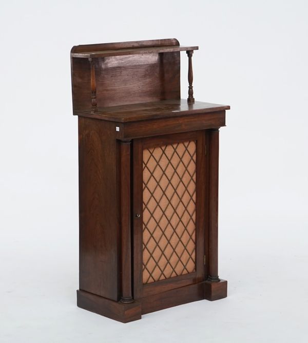 A REGENCY STYLE SMALL ROSEWOOD CHIFFONIER