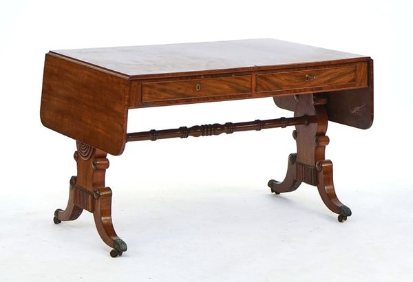 A Regency mahogany two drawer sofa table