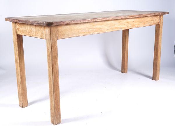 A MID-20TH CENTURY TEAK RECTANGULAR LABORATORY TABLE