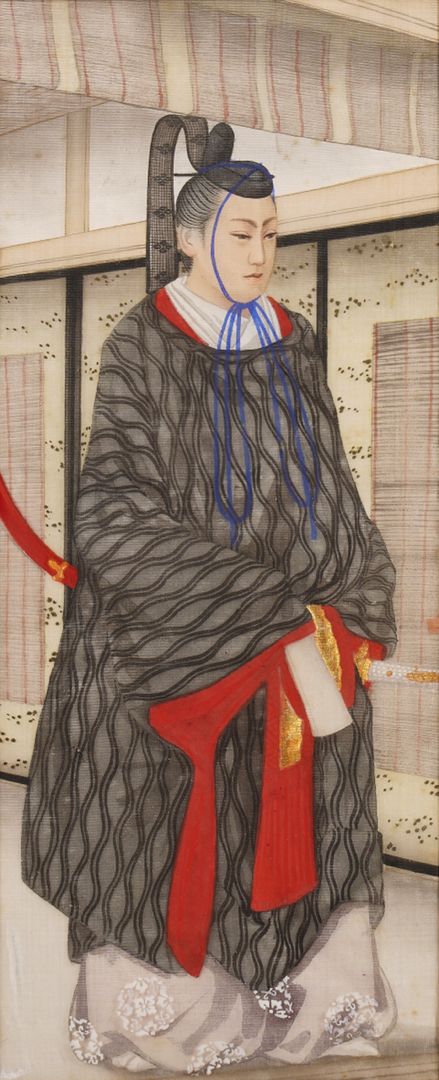 A JAPANESE FULL LENGTH PORTRAIT OF A FEUDAL LORD