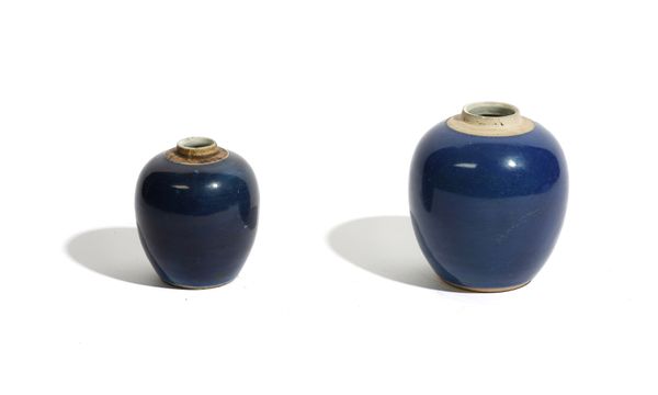 TWO CHINESE OVIFORM VASES (2)