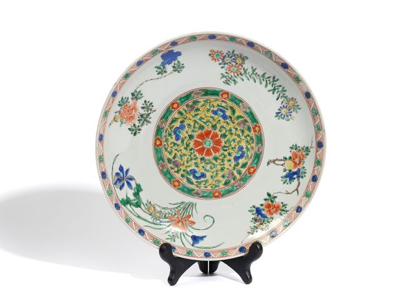 A CHINESE FAMILLE-VERTE DISH