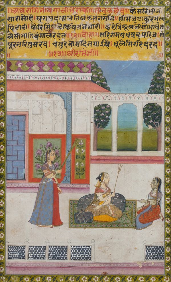 A GROUP OF SIX INDIAN PAINTINGS (6)