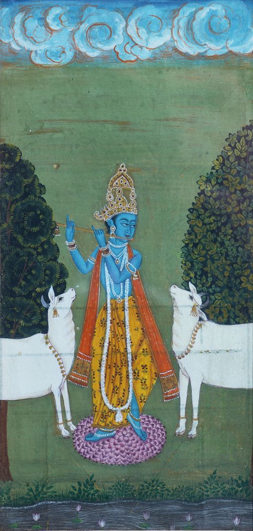 A GROUP OF FIVE INDIAN PAINTINGS (5)