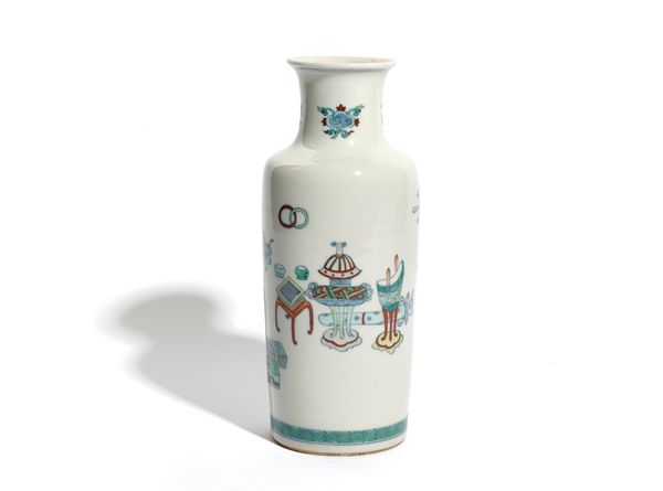 A CHINESE ROULEAU VASE