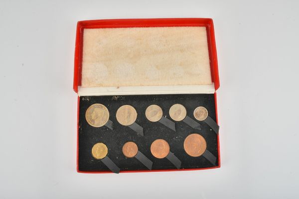 A GEORGE VI NINE COIN SPECIMEN PROOF SET