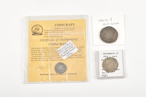 THREE HAMMERED SILVER COINS (3)