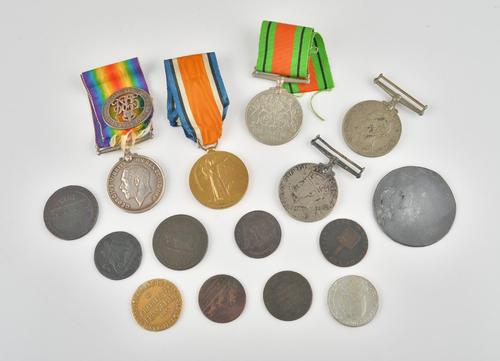 TWO FIRST WORLD WAR MEDALS AND FURTHER ITEMS (16)