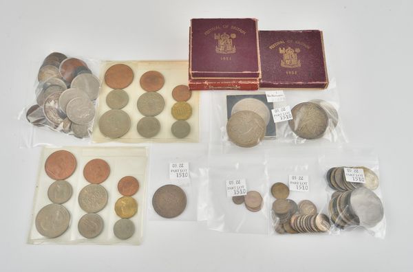 A COLLECTION OF BRITISH AND FOREIGN COINS (QTY)