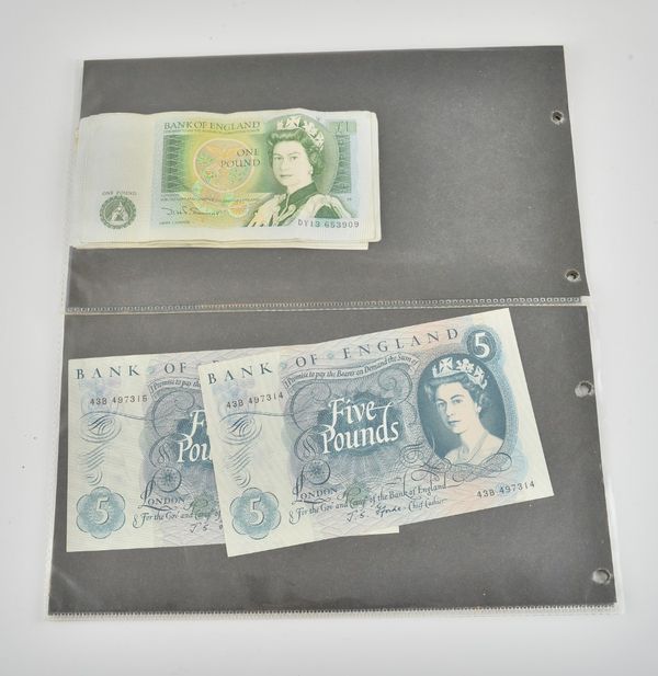 A COLLECTION OF BANK OF ENGLAND BANK NOTES (39)