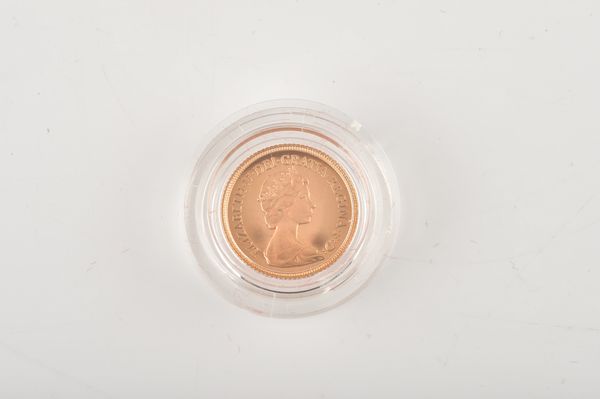 AN ELIZABETH II PROOF HALF SOVEREIGN 1980