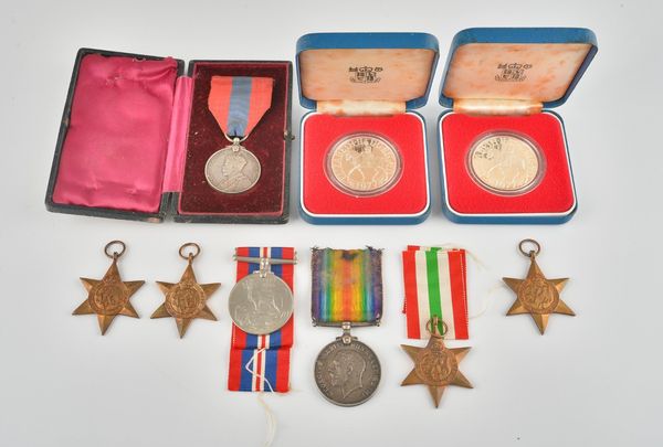 AN IMPERIAL SERVICE MEDAL AND EIGHT FURTHER ITEMS (9)