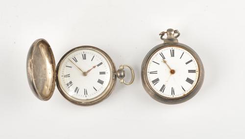 TWO GENTLEMAN'S SILVER POCKET WATCHES (2)