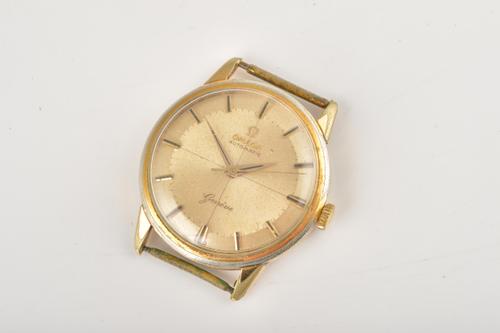 OMEGA: A GOLD PLATED GENTLEMAN'S AUTOMATIC WRISTWATCH