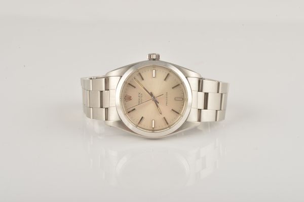 ROLEX: A STAINLESS STEEL GENTLEMAN'S MANUAL WIND WRISTWATCH