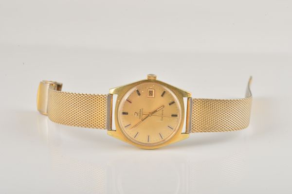 OMEGA: A GOLD PLATED GENTLEMAN'S AUTOMATIC WRISTWATCH