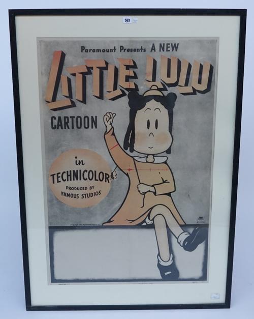 FILM POSTER: LITTLE LULU, CIRCA 1940S