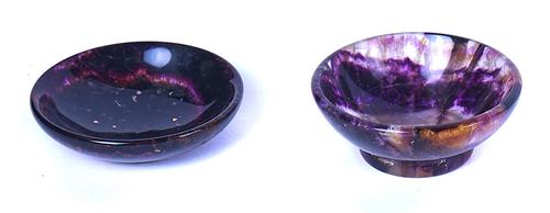 TWO SMALL DERBYSHIRE BLUE JOHN SALTS