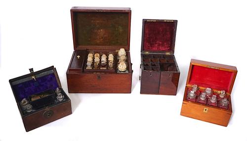 FOUR MEDICINE CHESTS (4)