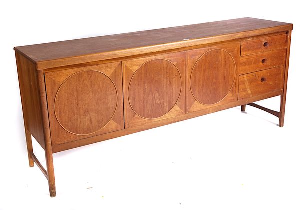 PROBABLY NATHAN 'CIRCLES'; A MID-20TH CENTURY DESIGN TEAK SIDEBOARD