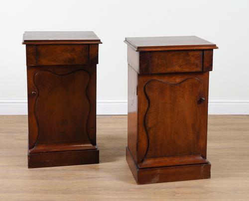 A PAIR OF 19TH CENTURY MAHOGANY PEDESTALS (2)