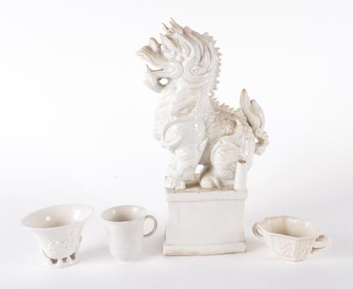 FOUR PIECES OF CHINESE BLANC DE CHINE