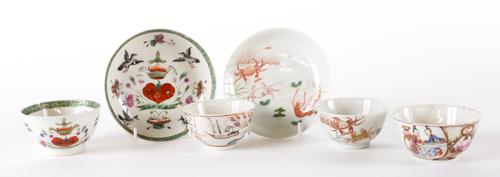 A GROUP OF CHINESE FAMILLE-ROSE EXPORT PORCELAINS