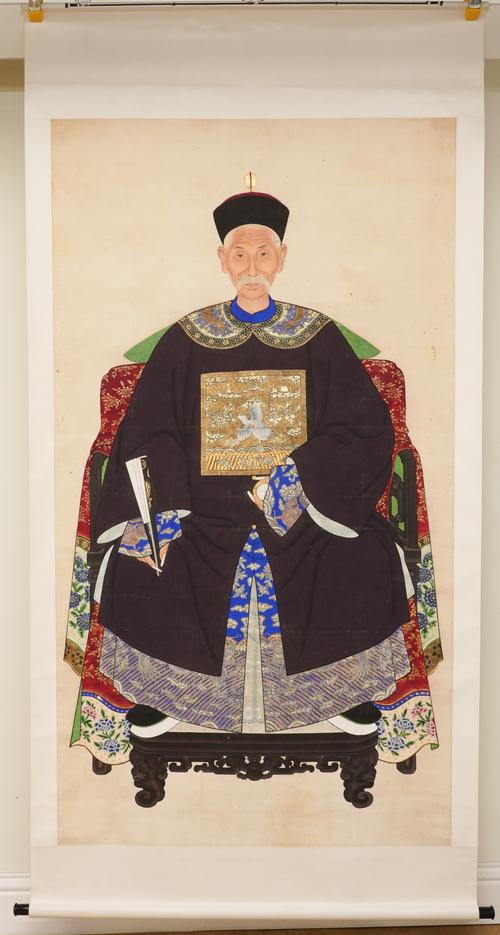 FOUR CHINESE ANCESTOR PORTRAITS (4)