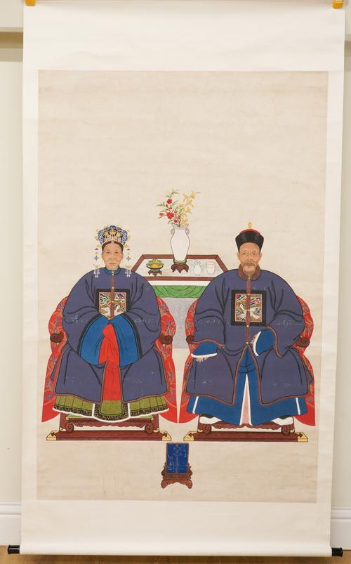 TWO CHINESE ANCESTOR PORTRAITS (2)