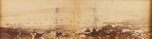 FOUR CHARCOAL DRAWINGS DEPICTING VIEWS OF MACAO