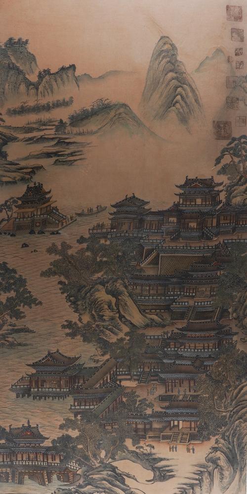 A LARGE CHINESE PAINTING