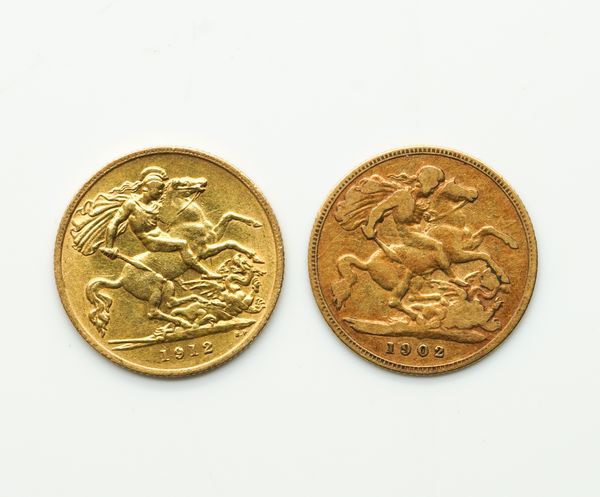 TWO HALF SOVEREIGNS (2)