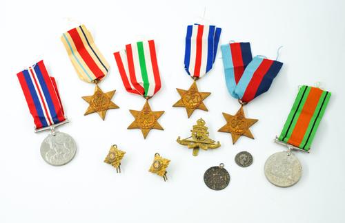 A GROUP OF SIX SECOND WORLD WAR MEDALS AND FOUR FURTHER ITEMS (10)
