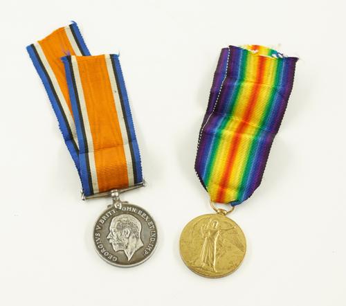 A 1914-18 BRITISH WAR MEDAL AND A 1914-19 VICTORY MEDAL (3)