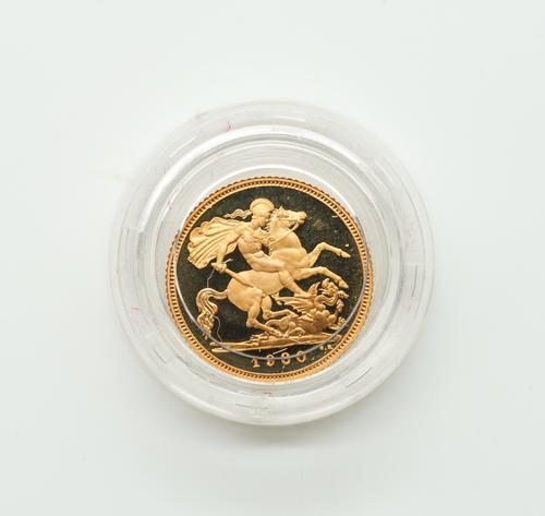 AN ELIZABETH II PROOF HALF SOVEREIGN
