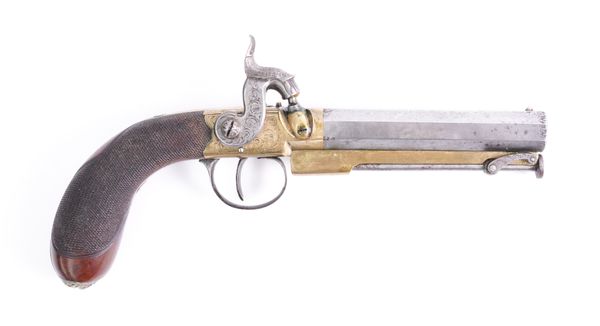 AN ENGLISH PERCUSSION PISTOL BY DOOLEY OF LIVERPOOL