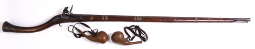 A JEZAIL AFGHAN FLINTLOCK RIFLE (3)