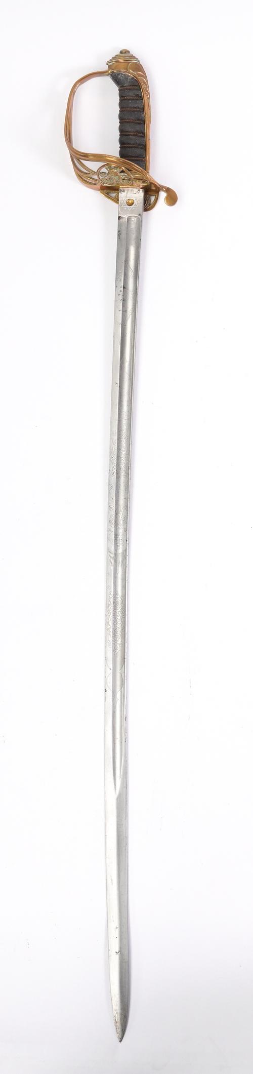 A VICTORIAN OFFICER’S SWORD BY BROWN SON & ROWNTREE