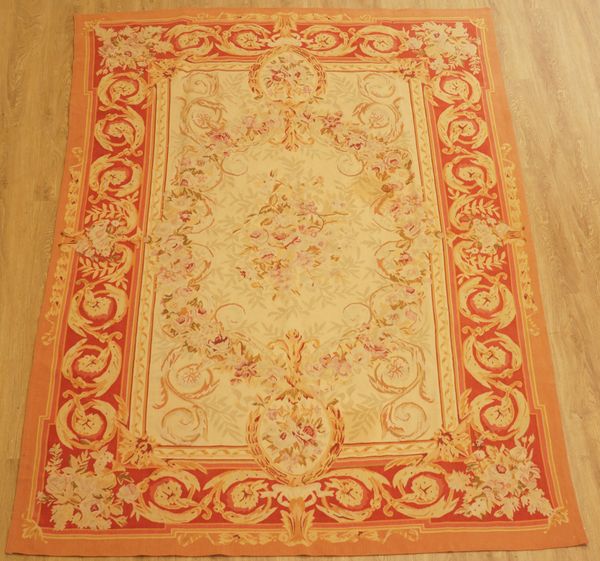 AN AUBUSSON STYLE WALL HANGING OR RUG